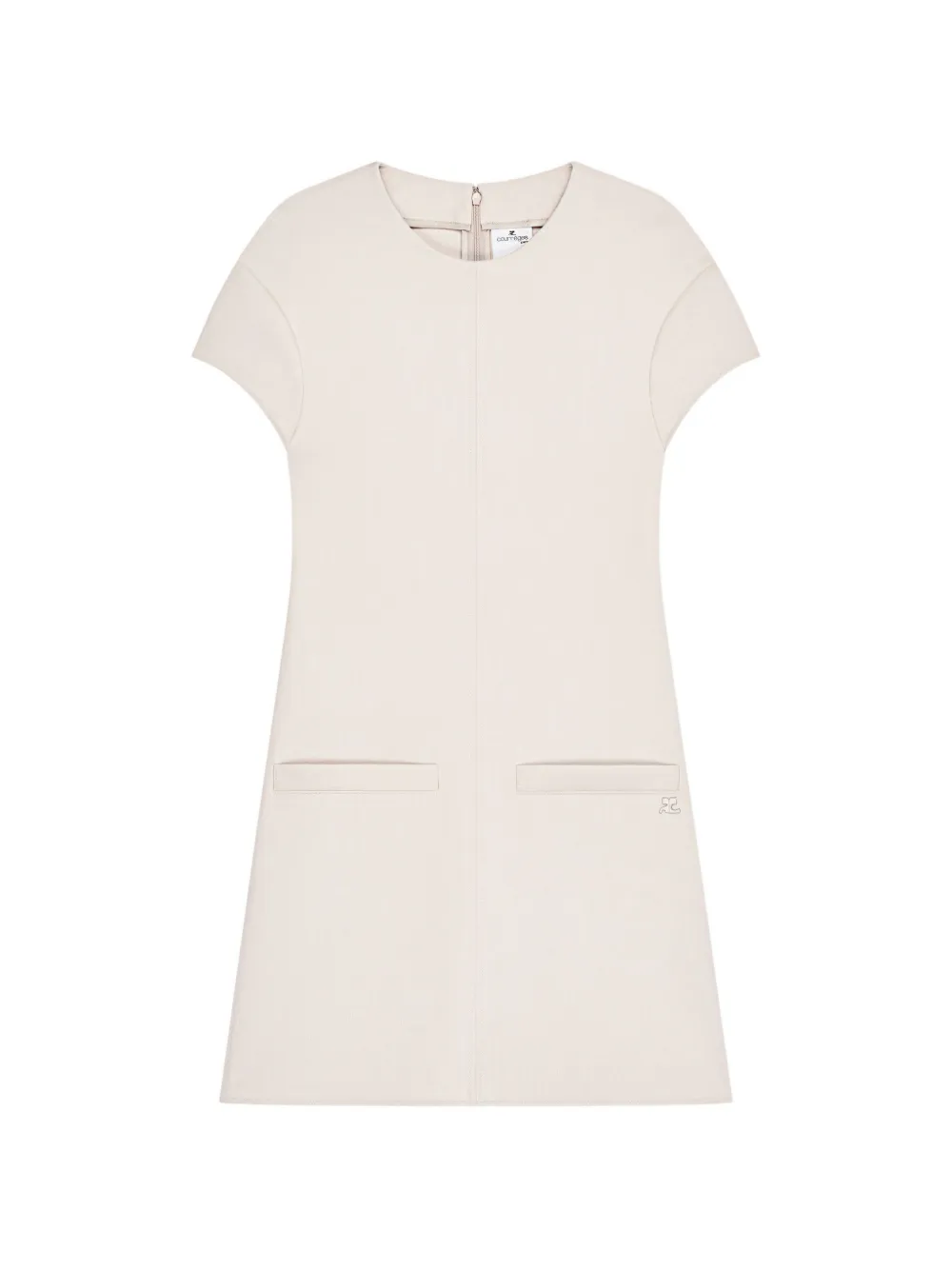 Courrèges Mini-jurk met zak Beige