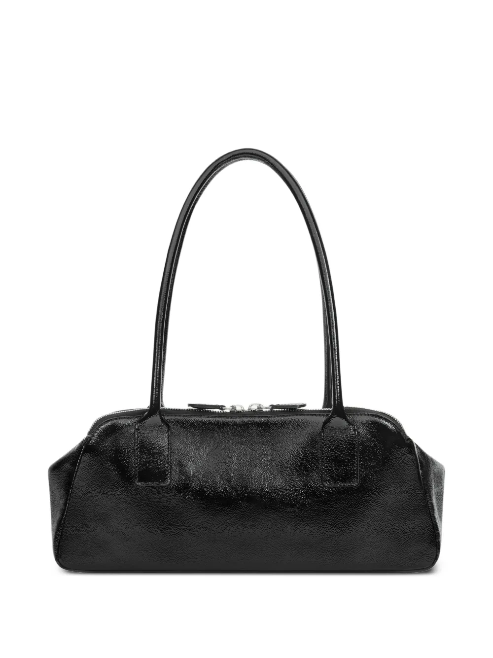 Courrèges Zip Leather Shoulder Bag | Black | FARFETCH JO