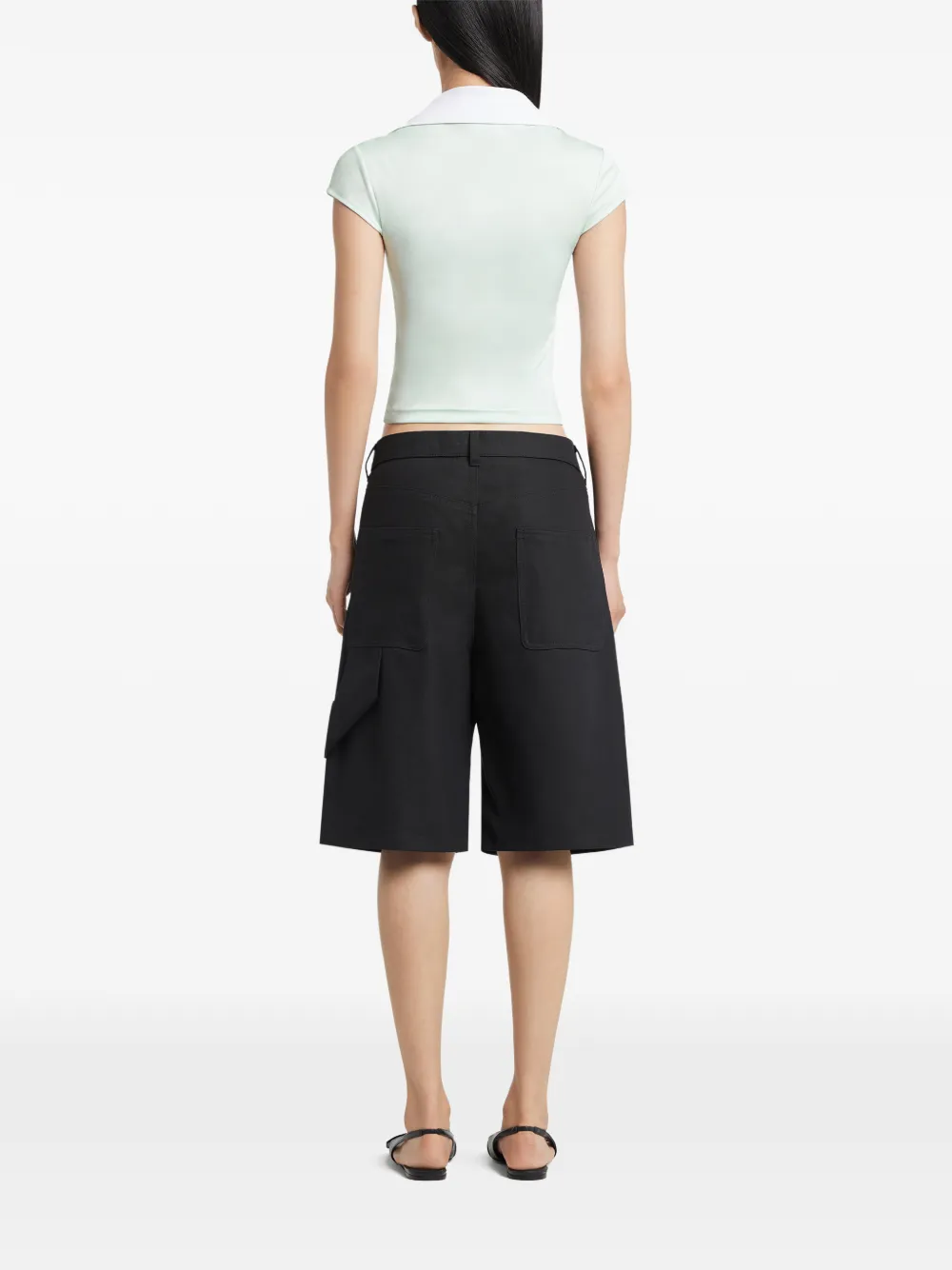 Courrèges T-shirt met V-hals Groen