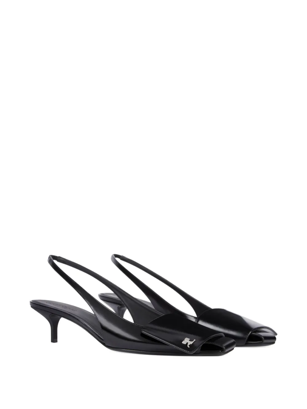 Courrèges 45 mm slingback pumps Zwart