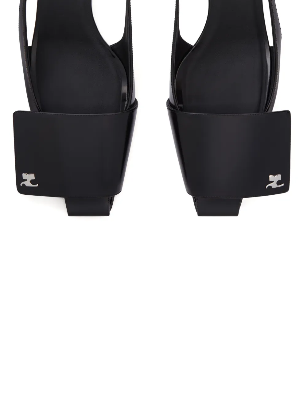 Courrèges 45 mm slingback pumps Zwart