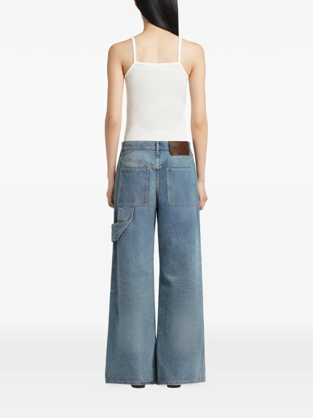 Courrèges Tanktop met logo Wit