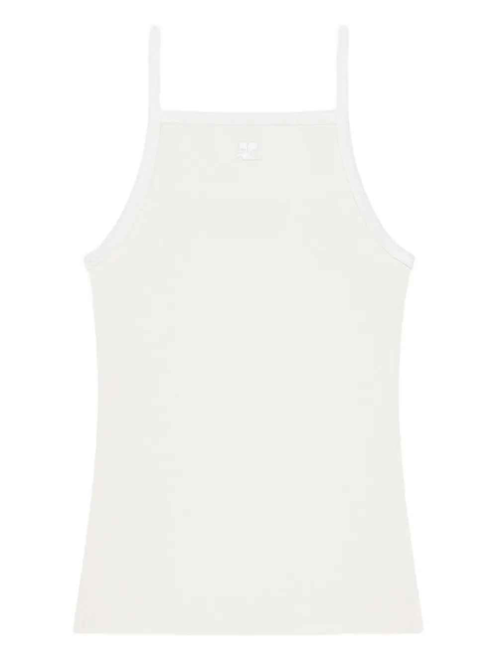 Courrèges Canotta con logo - Bianco