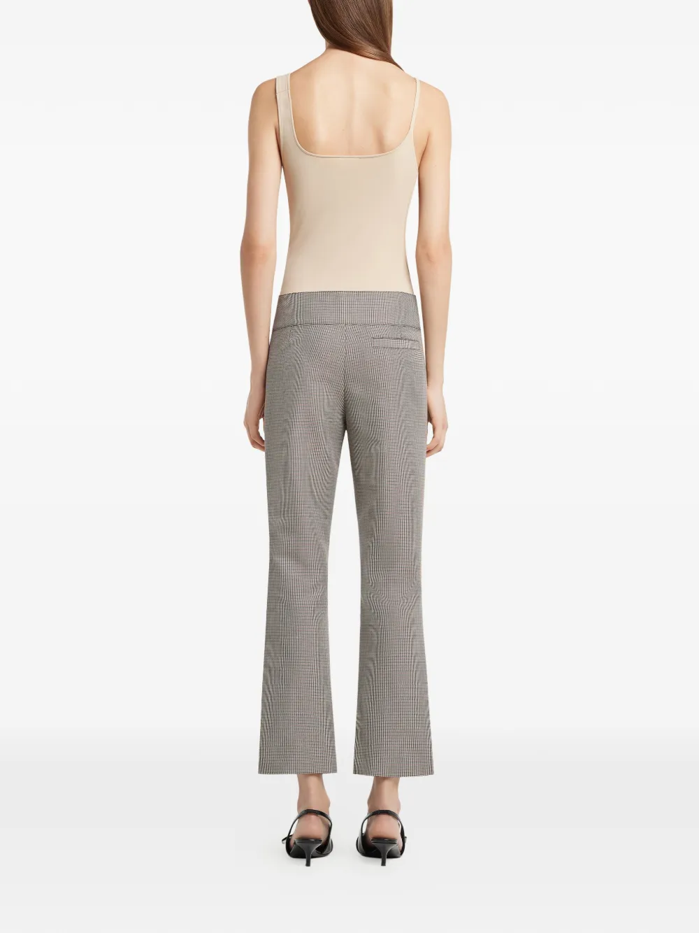 Courrèges Broek met pied-de-poule print Grijs