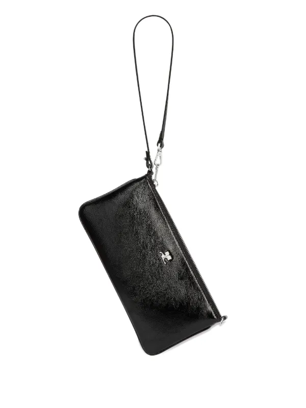 courreges　bear Courrèges logo-plaque Zipped Pouch | Black | FARFETCH CH
