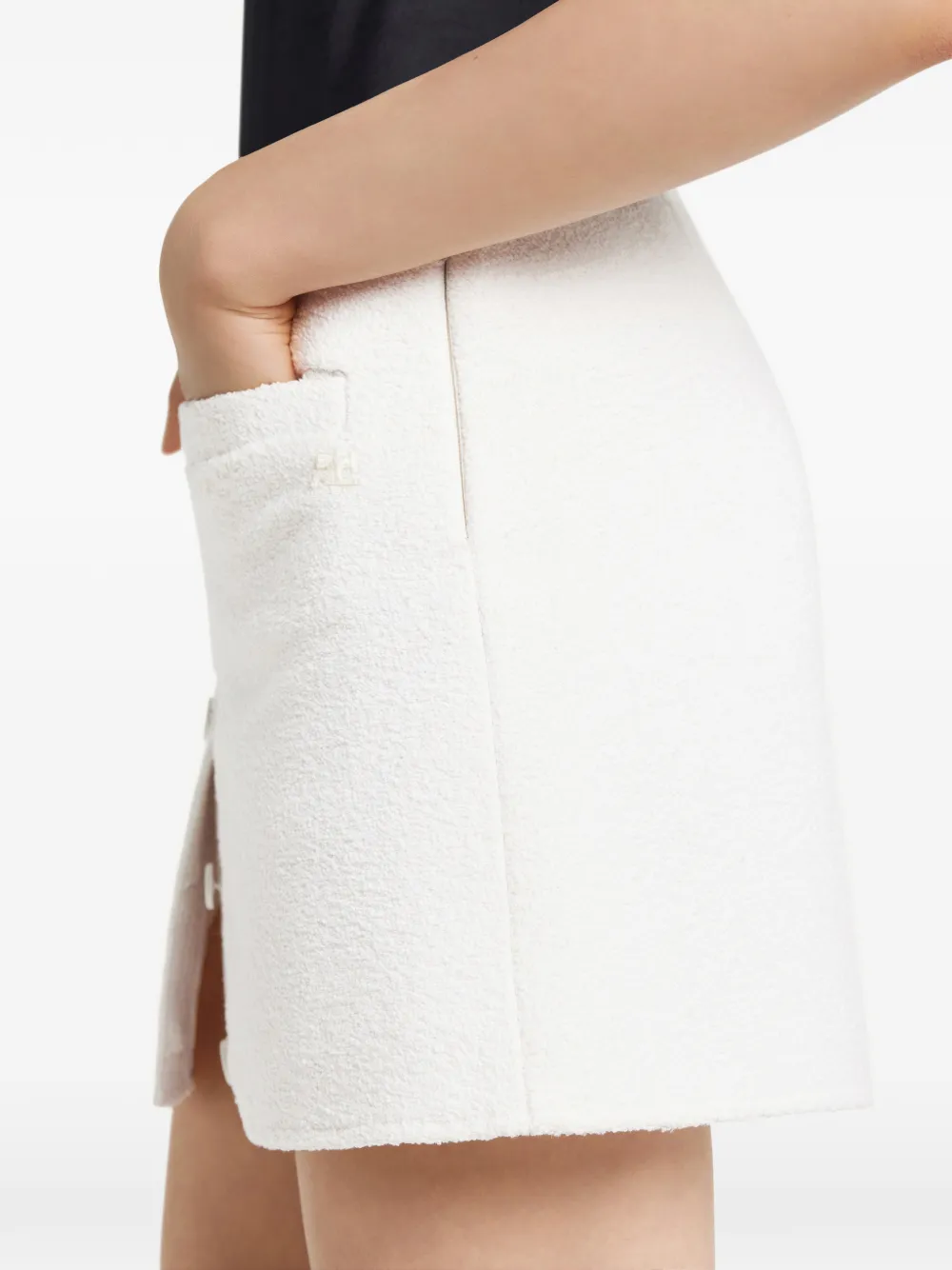 Courrèges Tweed mini-rok Wit