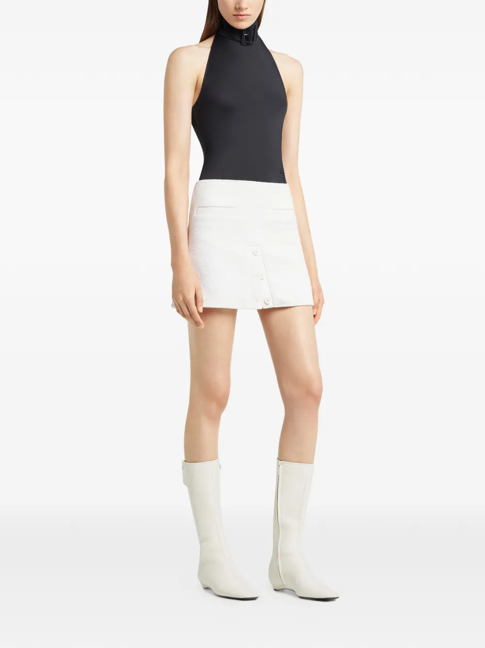  Courrèges Tweed Mini Skirt - White 