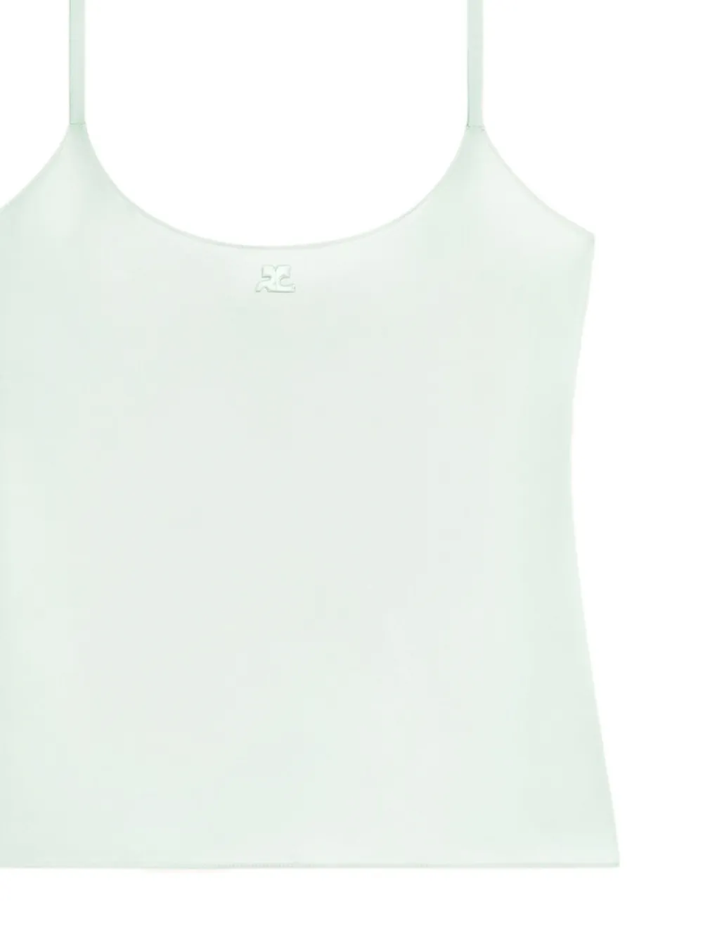 Courrèges Top met logodetail Groen
