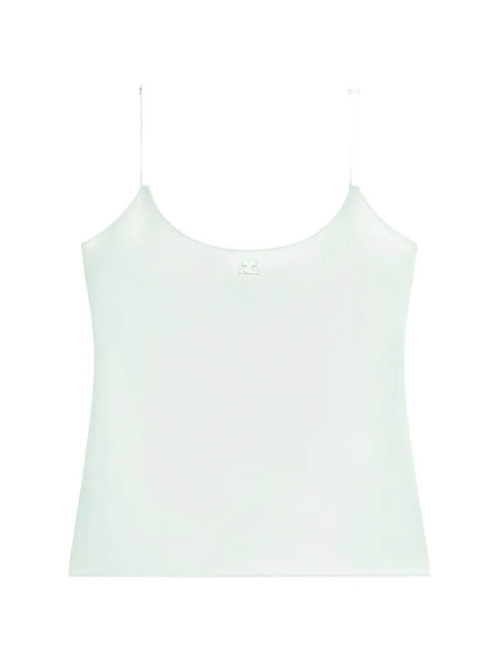 Courrèges Top met logodetail Groen