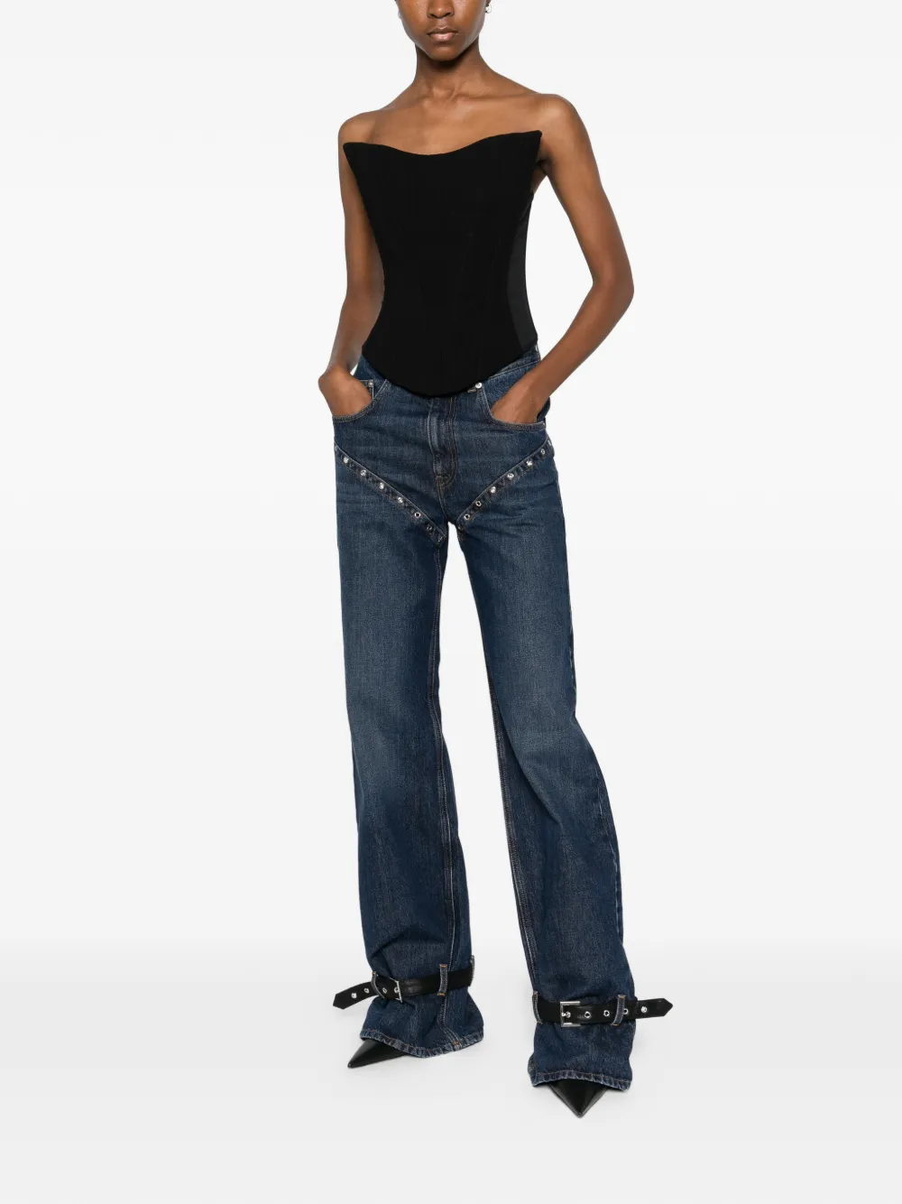 Palmatic Studio Jeans met gespdetail - Blauw