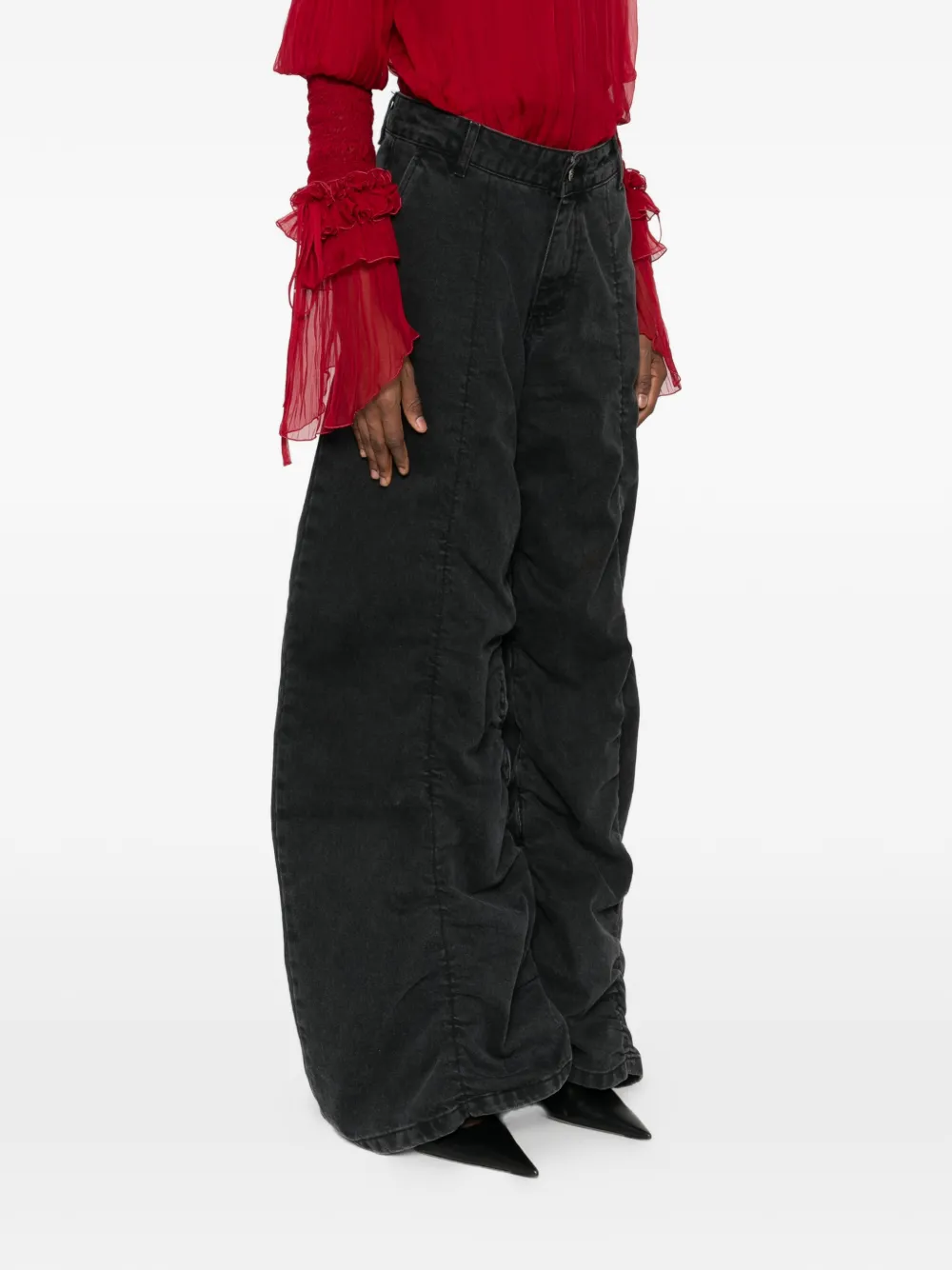 Palmatic Studio Ruched Panel Jeans In Black