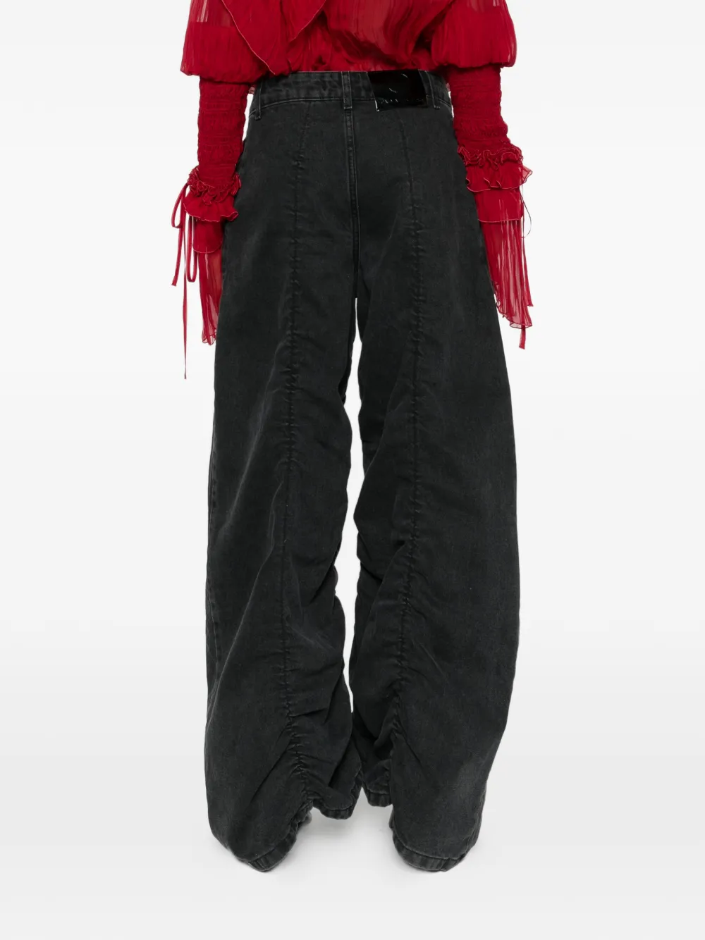 Palmatic Studio Ruched Panel Jeans In Black