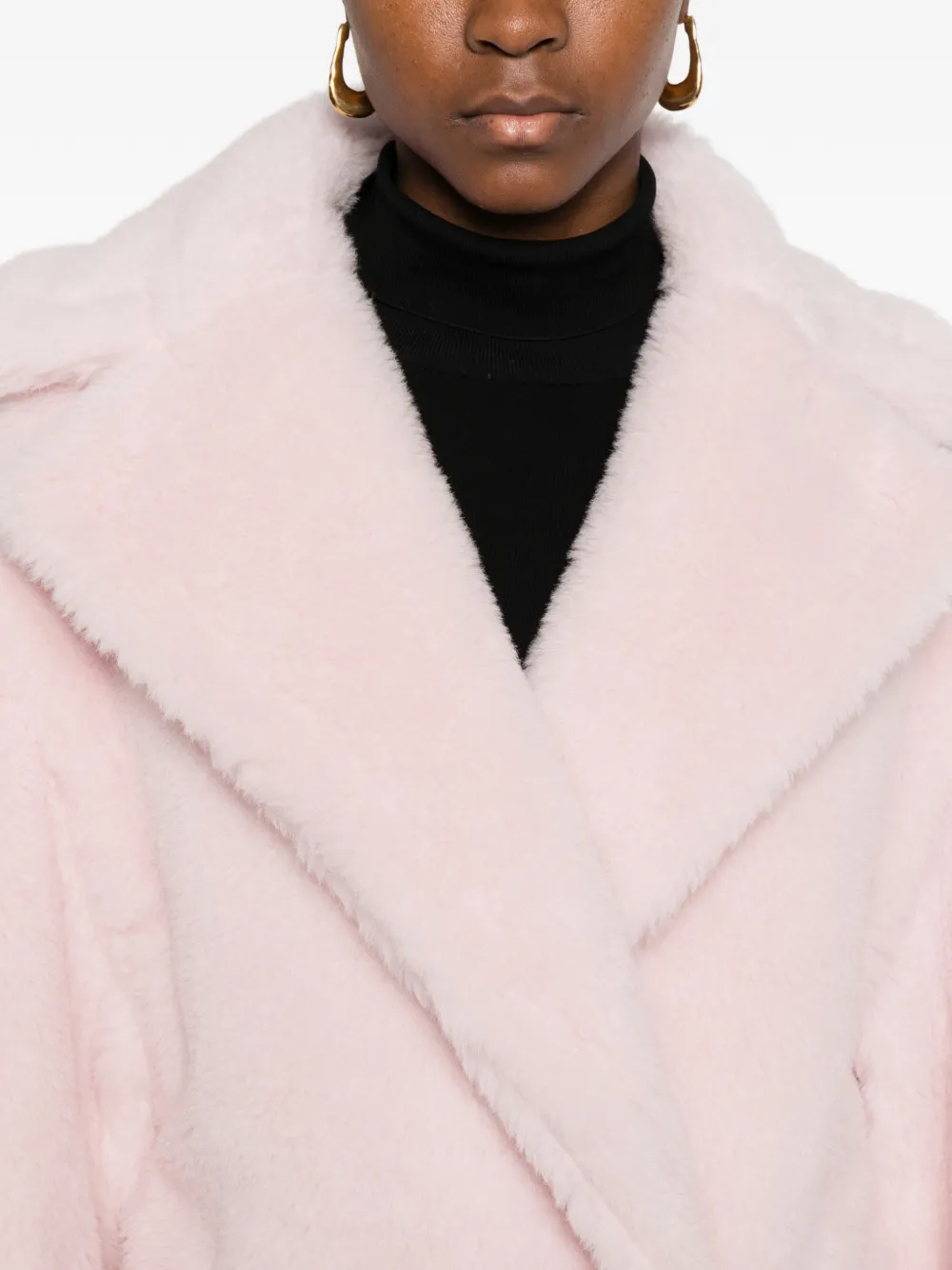Max Mara Tedgirl jas met dubbele rij knopen Roze