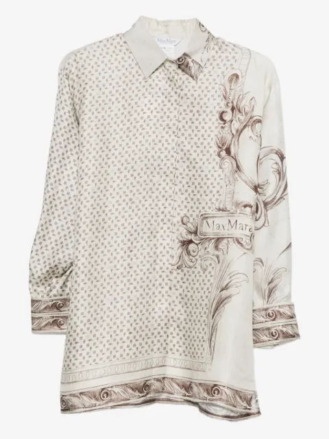 Max Mara printed silk twill shirt