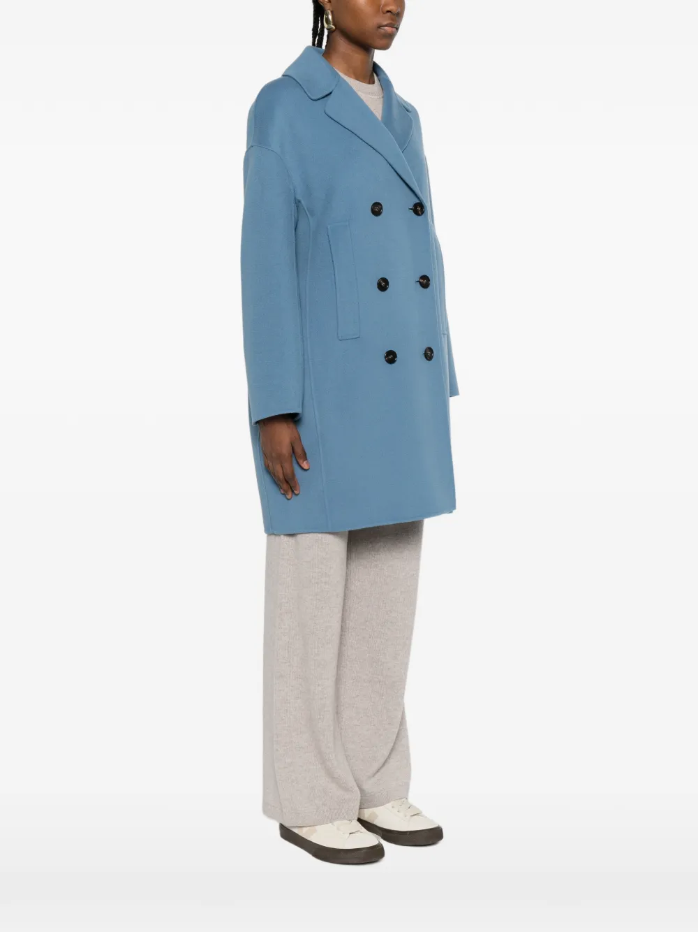  's Max Mara Double-breasted Coat - Blue 