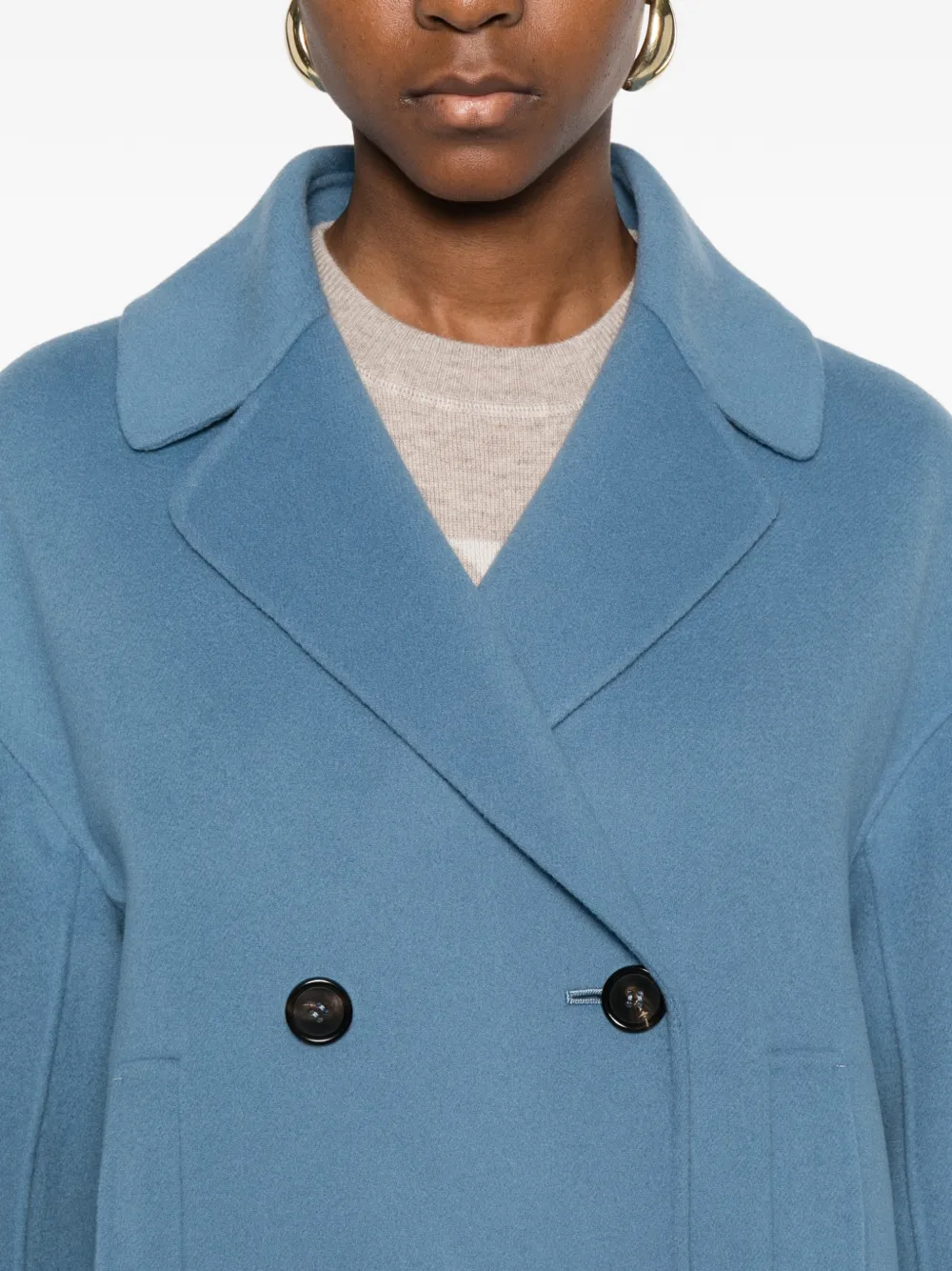 'S Max Mara Jas met dubbele rij knopen Blauw