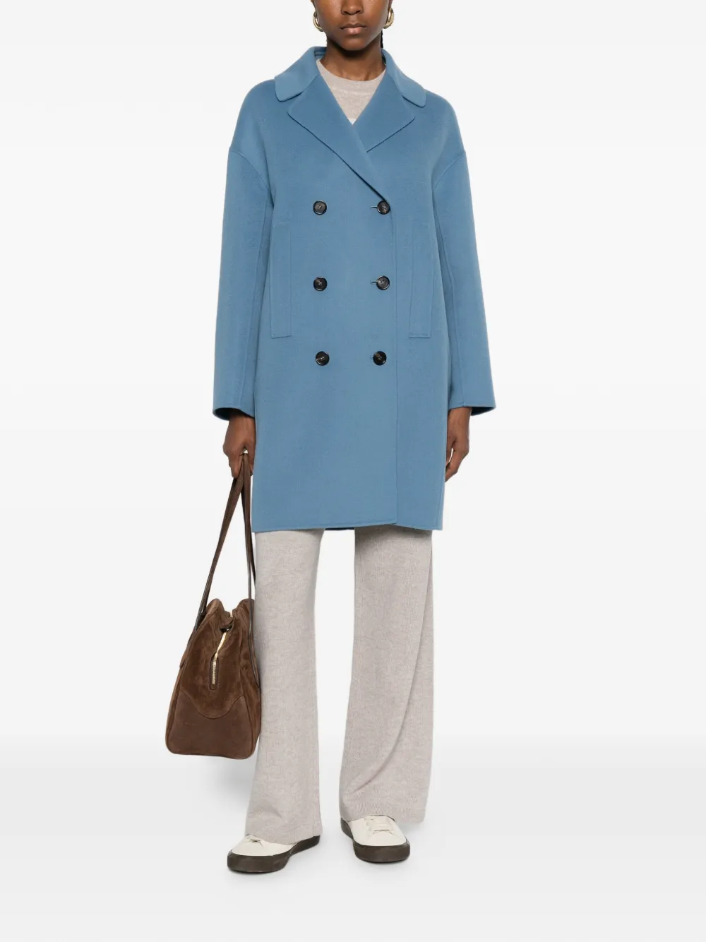  's Max Mara Double-breasted Coat - Blue 
