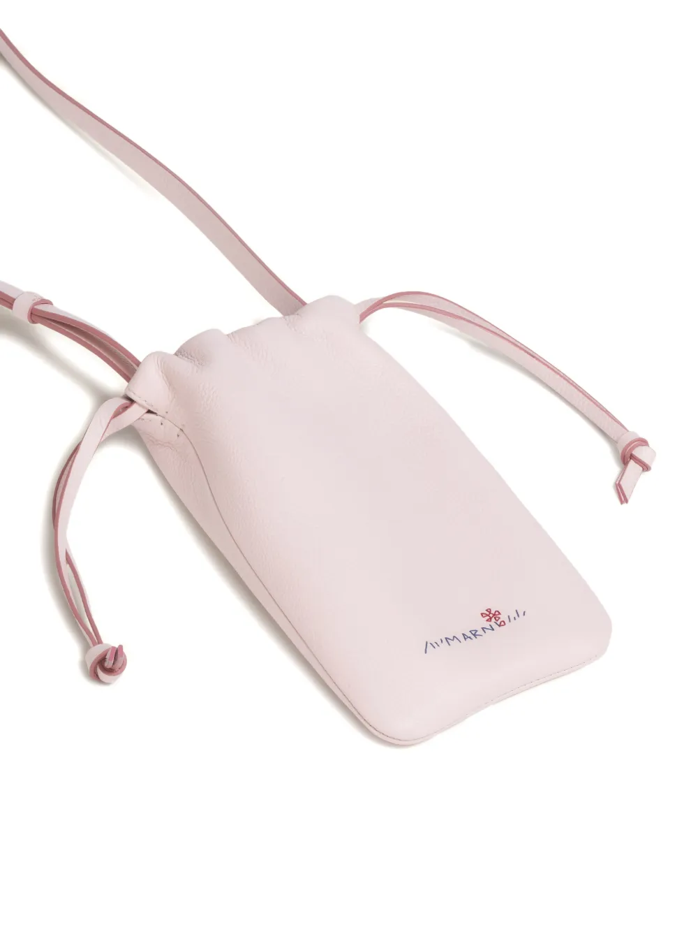 embroidered-logo drawstring phone holder