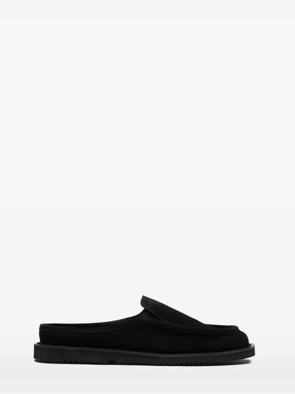 REFERENC suede square toe slides | noir | Image 1