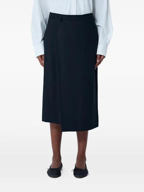 The Row asymmetrical midi skirt