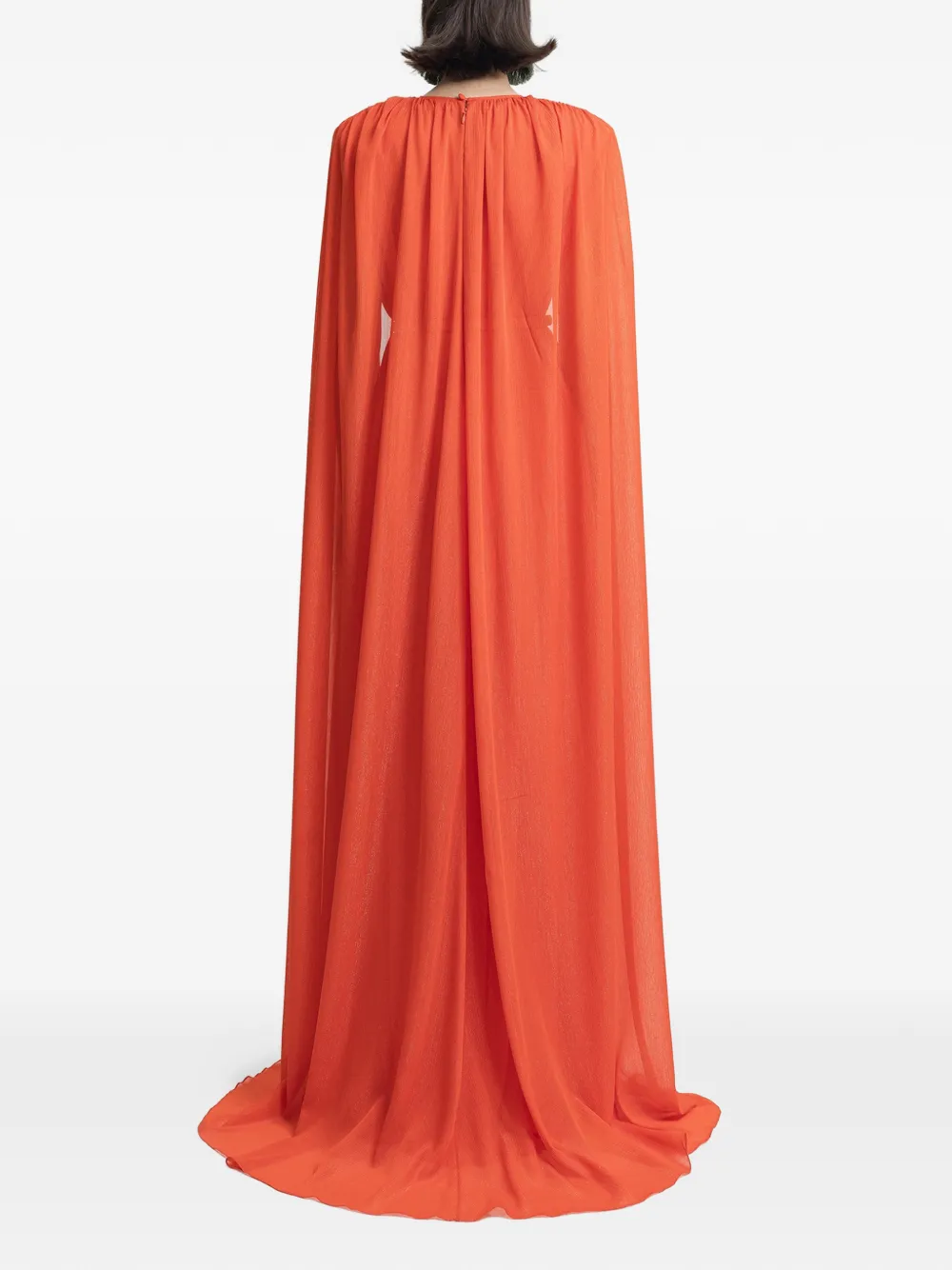 Gemy Maalouf Maxi-jurk met capemouwen Oranje
