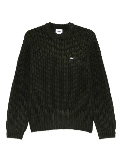 Obey knitted crew-neck sweater
