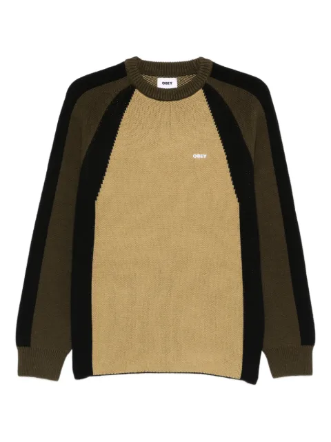 Obey raglan colour-block sweater
