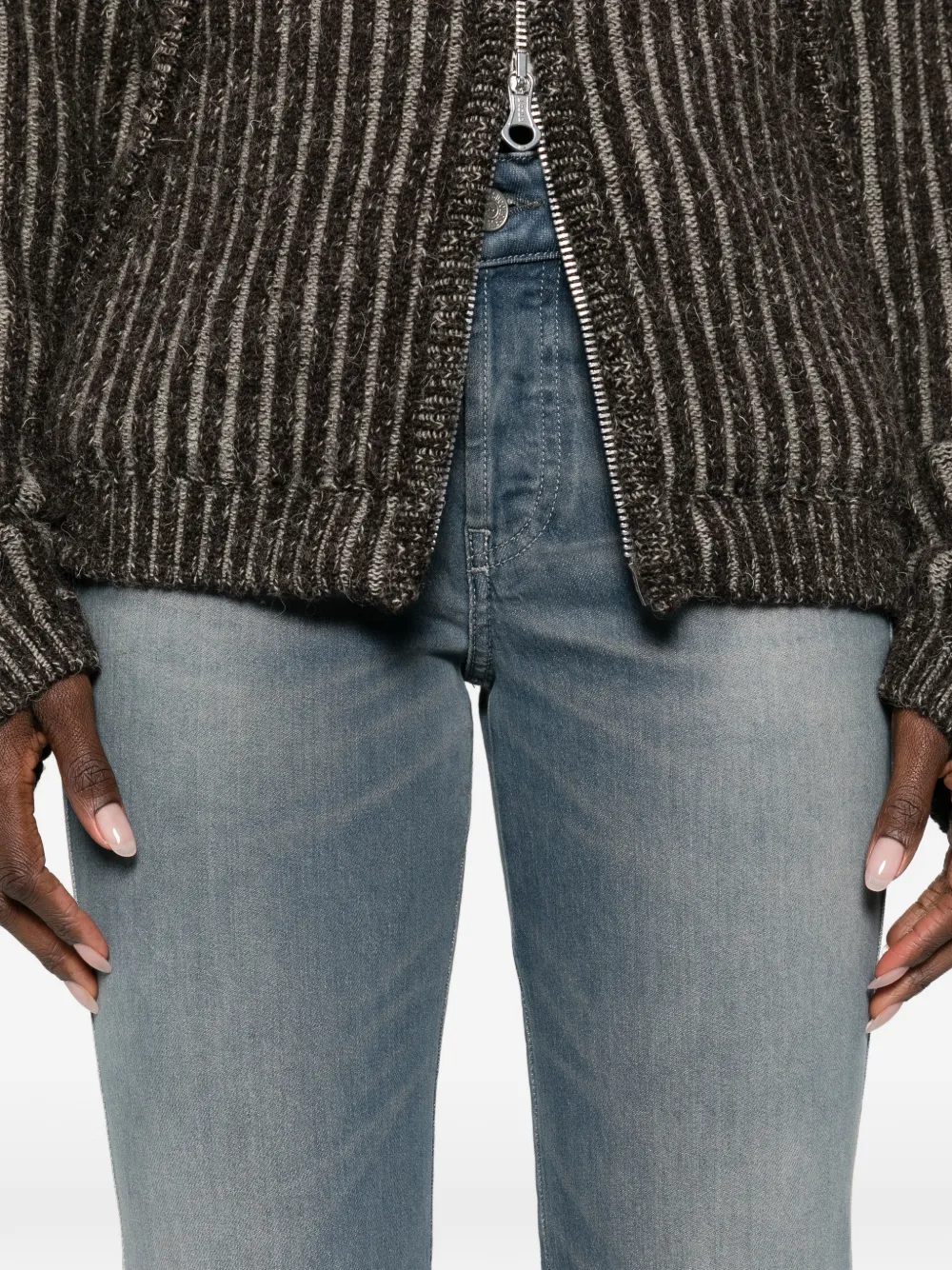 Diesel 1992 D-Jiann jeans met knopen Blauw