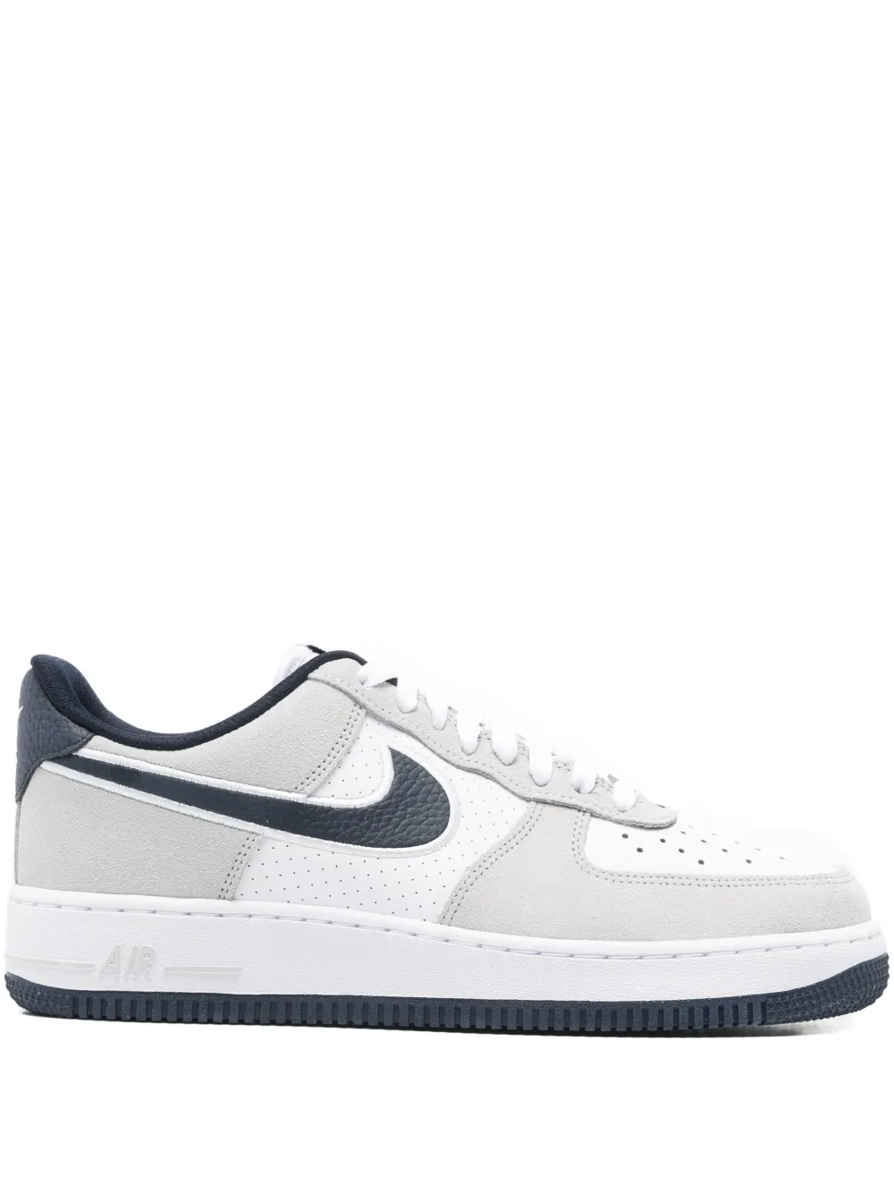 Nike logo leather trainers - Grau