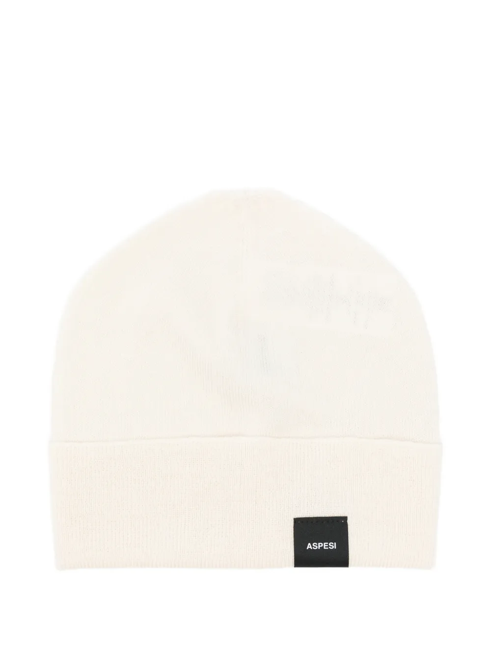 Aspesi Kids ribbed wool beanie hat | Neutrals | Image 1
