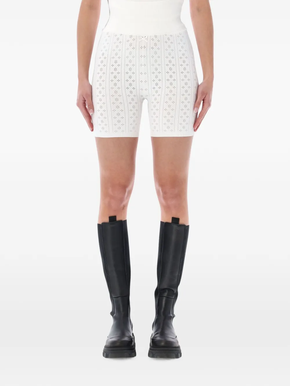 JW Anderson pointelle bow shorts