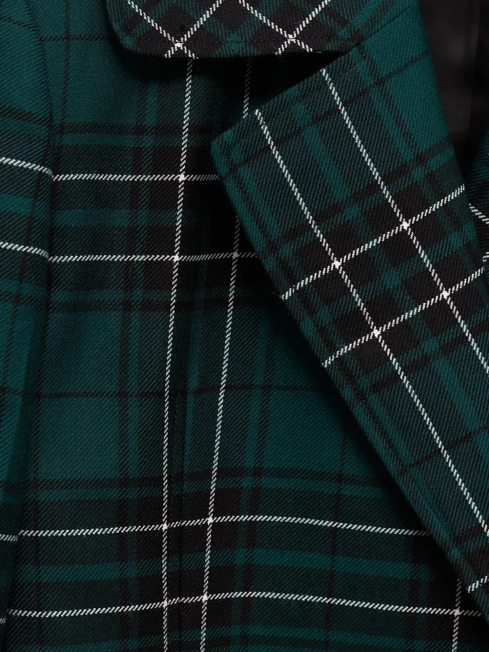  Jw Anderson Plaid-pattern Double-breasted Blazer - Green 