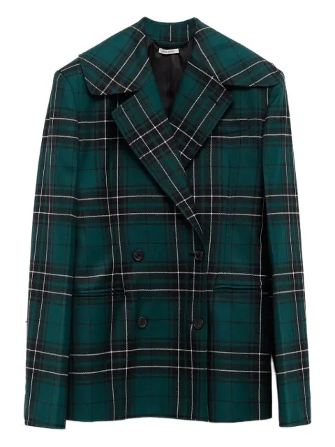 JW Anderson plaid-pattern double-breasted blazer