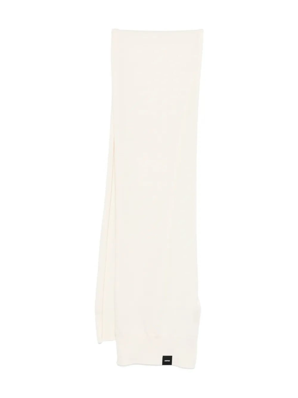 Aspesi Kids logo-patch wool scarf | Neutrals | Image 1