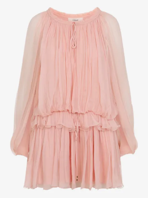 Chloé ruffled silk dress