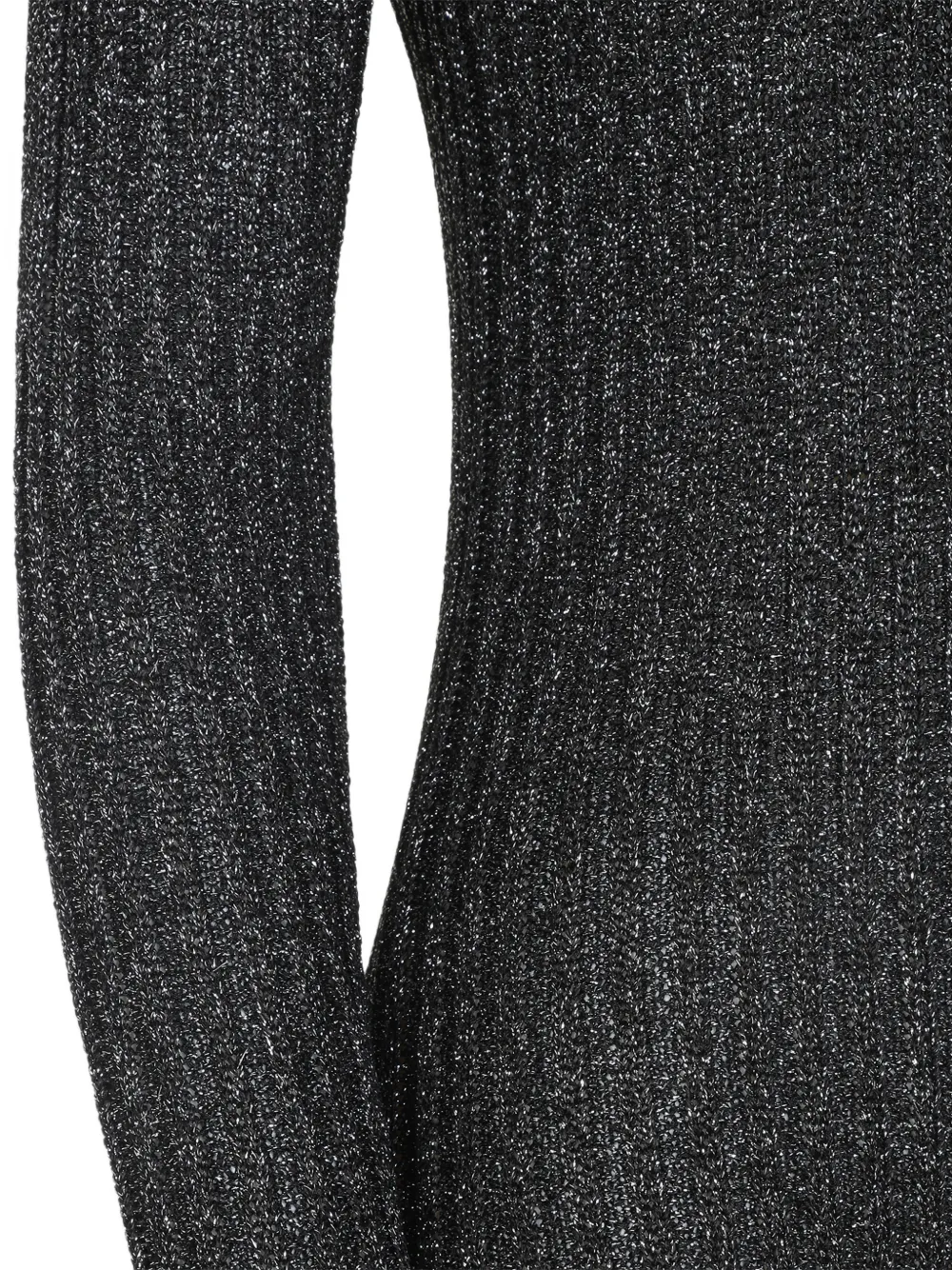 The Frankie Shop Black Metallic Solana Polo Bodysuit In Gray