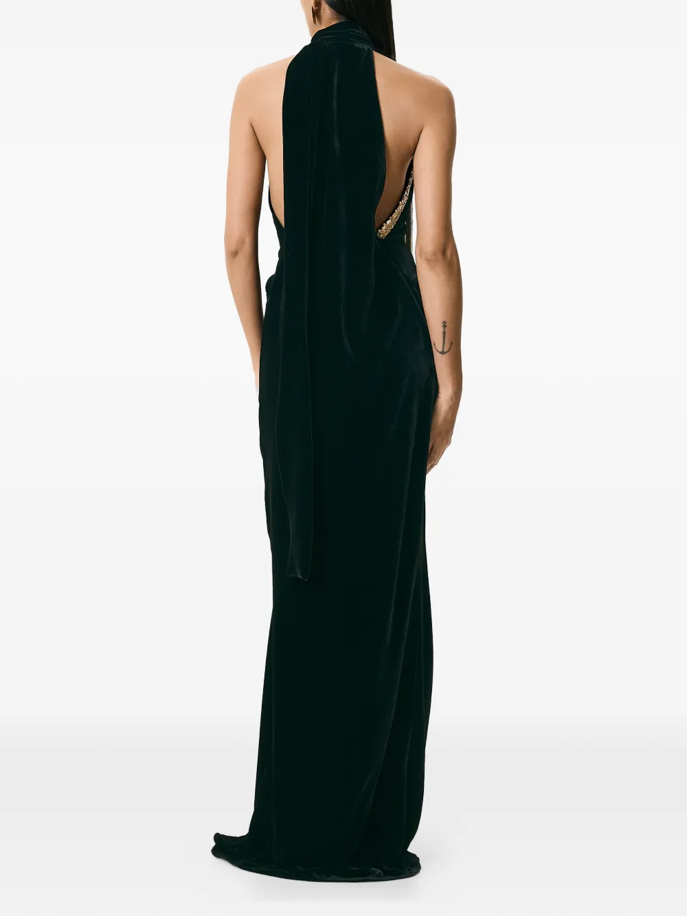 V:PM ATELIER Verfraaide maxi-jurk Zwart