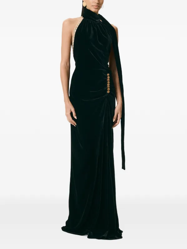 black maxi dress night out Black Sleeveless V-Neck Maxi Dress
