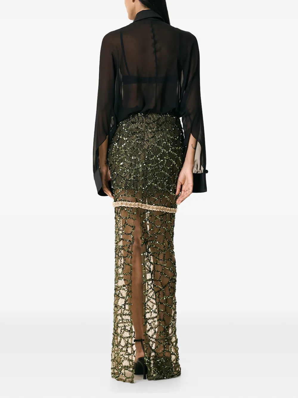 V:PM ATELIER Wendy maxi-rok Groen
