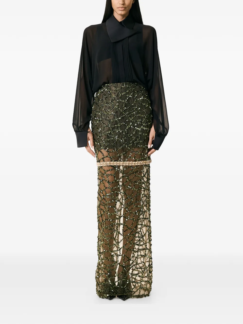 V:PM ATELIER Wendy maxi skirt - Groen