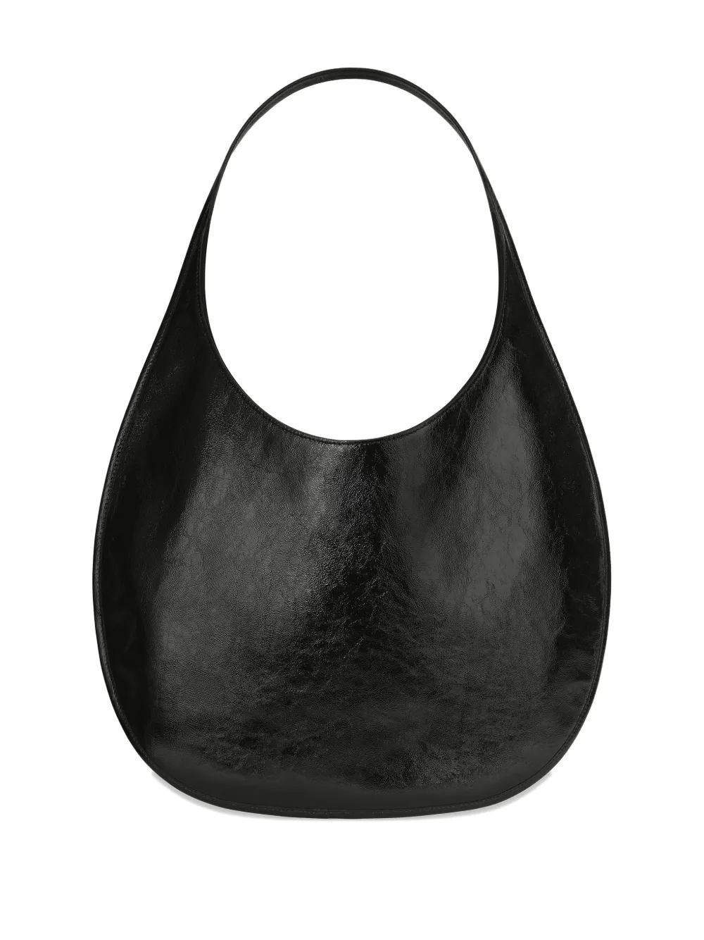 Courrèges Holy Naplack leren shopper met logodetail Zwart