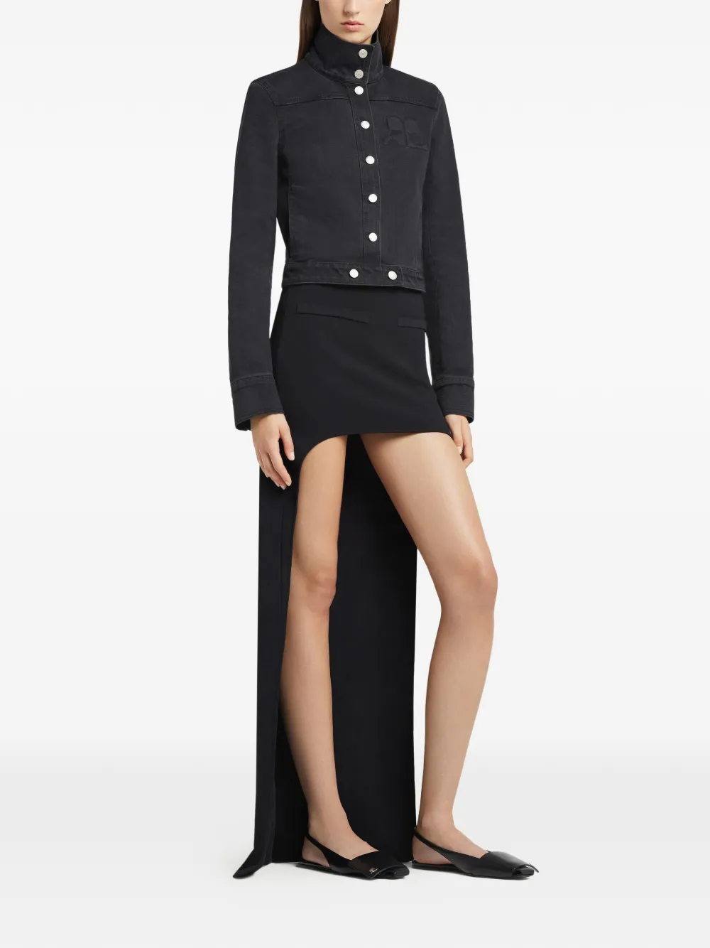 Courrèges Reedition button denim jack Zwart