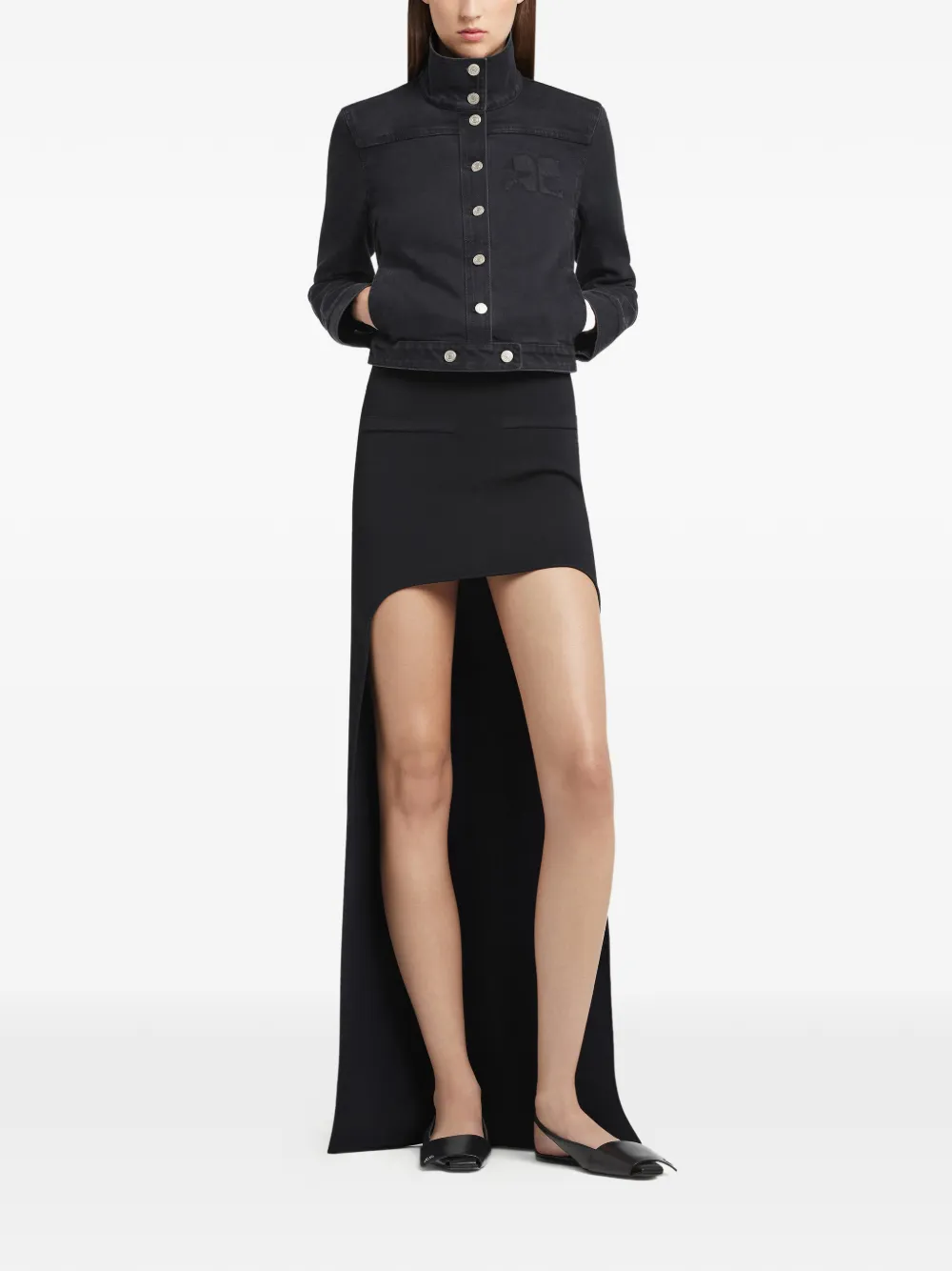Courrèges Reedition button denim jack Zwart