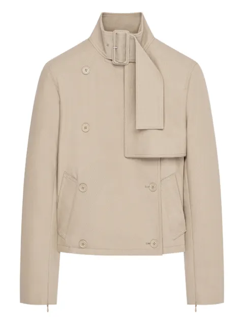 Courrèges gabardina con detalle de hebilla