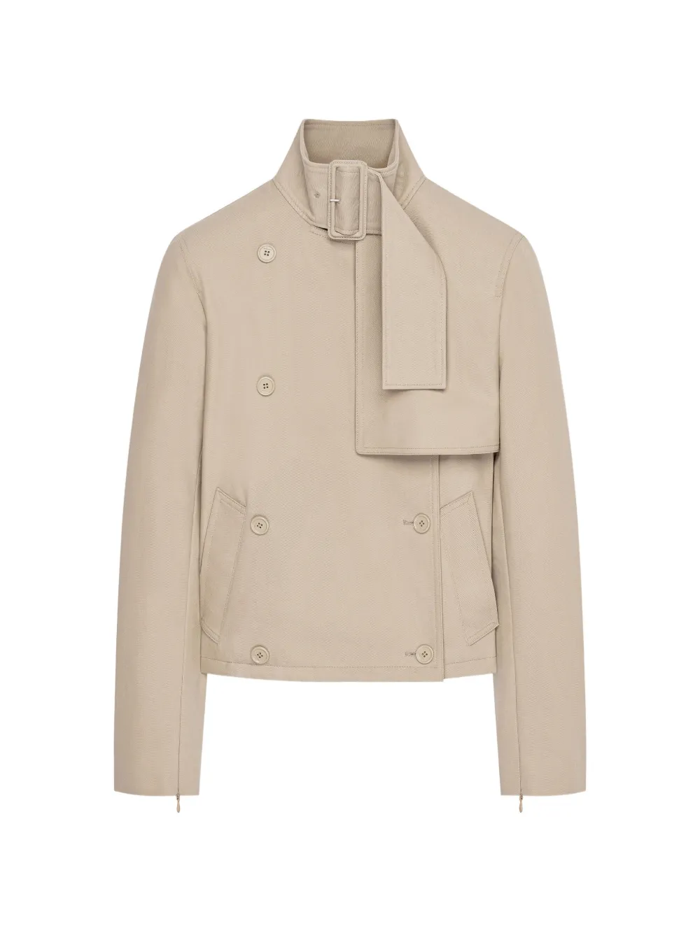 Courrèges Trenchcoat met gespdetail en knopen Beige