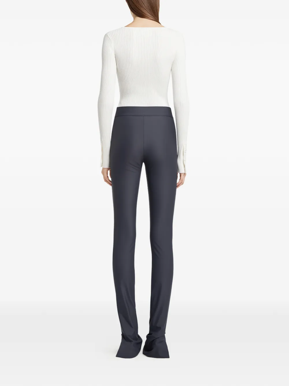 Courrèges Ribbed-knit T-shirt In White