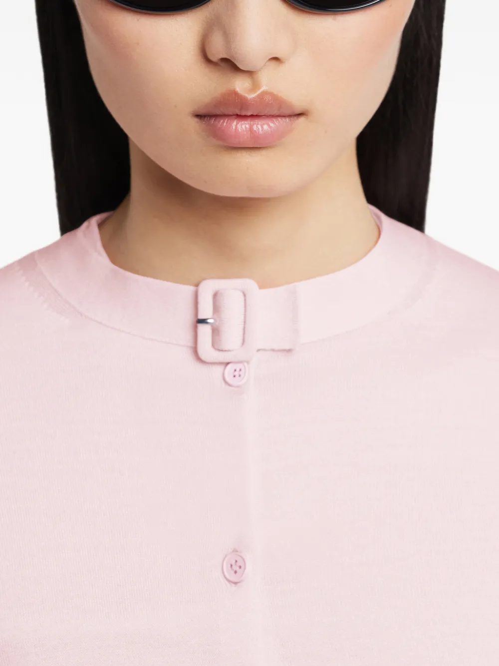 buckle-detail cardigan