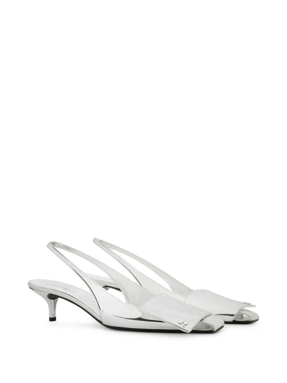 Courrèges 45 mm slingback pumps Wit
