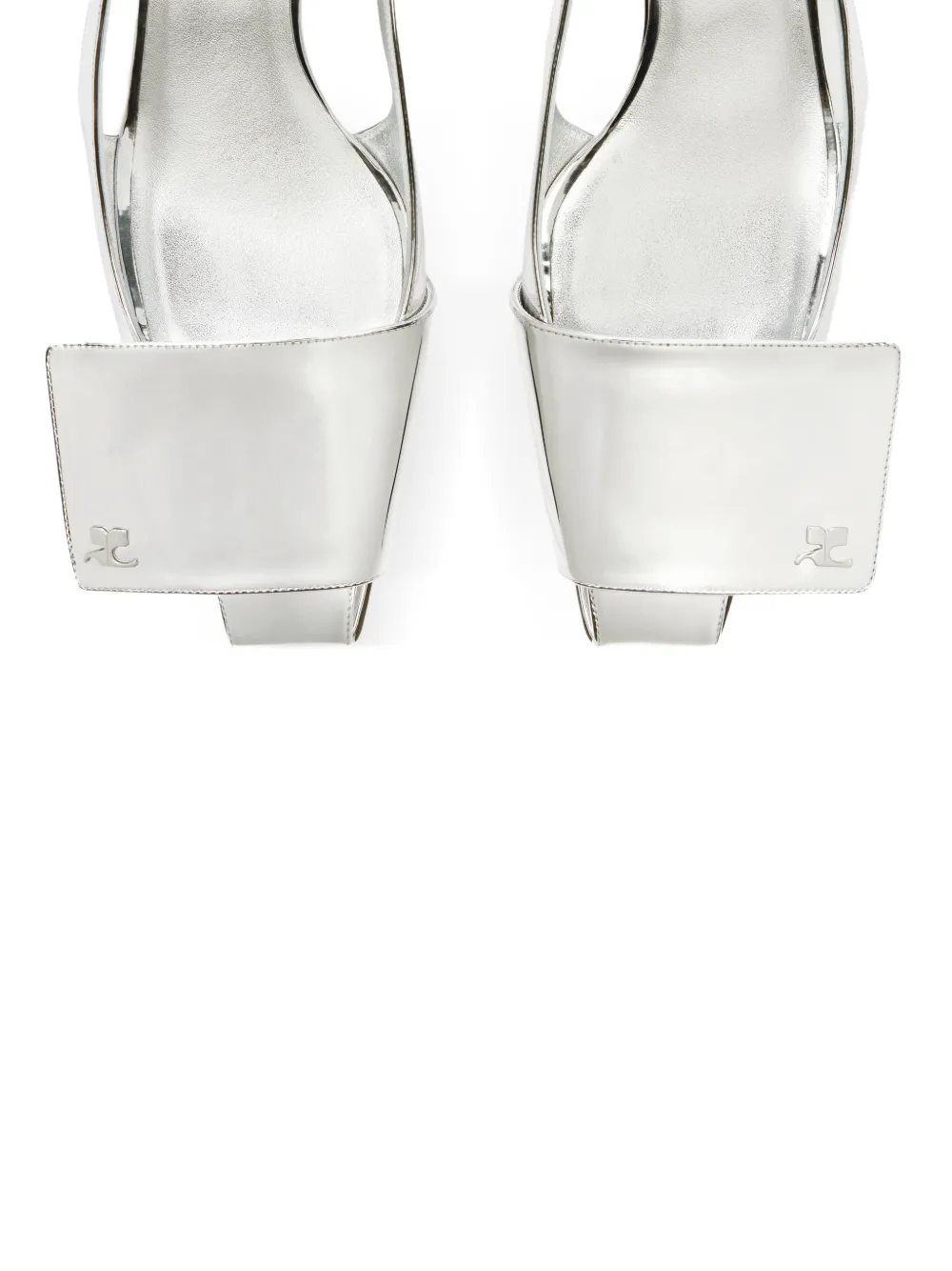 Courrèges 45 mm slingback pumps Wit