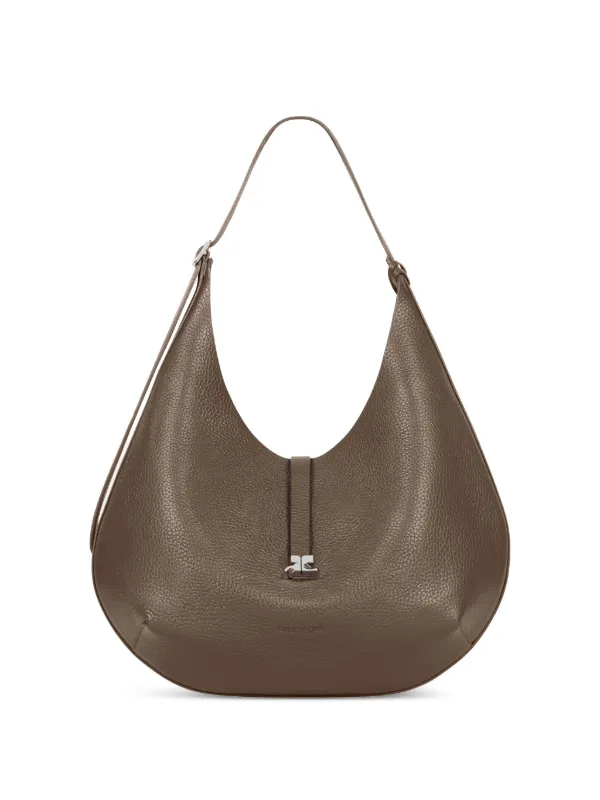 Courrèges Logo-buckle Shoulder Bag in Brown